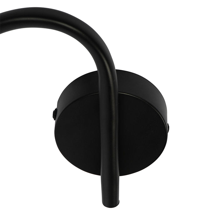 QAZQA Plafondlamp zwart 44,5 cm met smoke glas 3-lichts - Vidro