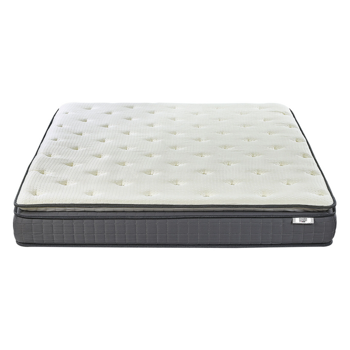 Beliani-CHARM -Traagschuimmatras medium-Wit-140 x 200 cm-Polyester