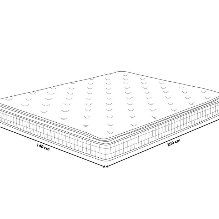 Beliani-CHARM -Traagschuimmatras medium-Wit-140 x 200 cm-Polyester