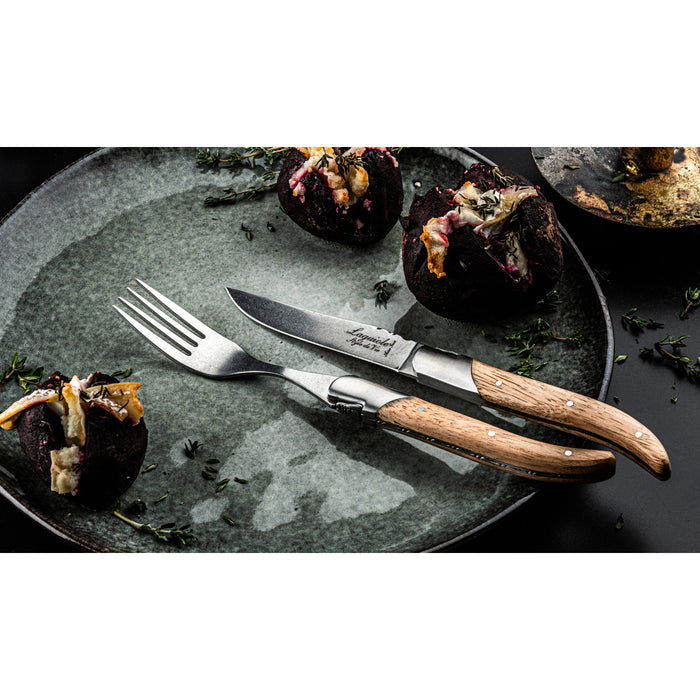 Laguiole Style de Vie Luxury Line steakmessenset 6-personen eikenhout