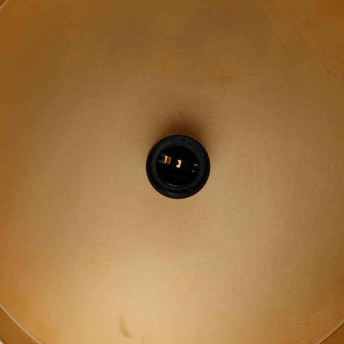 PTMD Dissy Ronde Hanglamp Marmerprint - H22 x Ø35 cm - Ijzer - Zwart