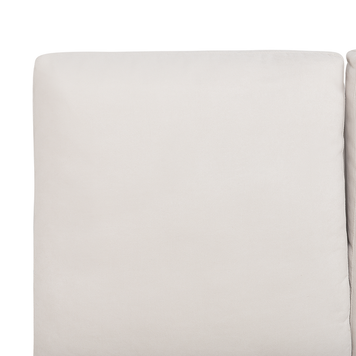 Beliani-MELLE -Tweepersoonsbed-Lichtbeige-160 x 200 cm-Chenille