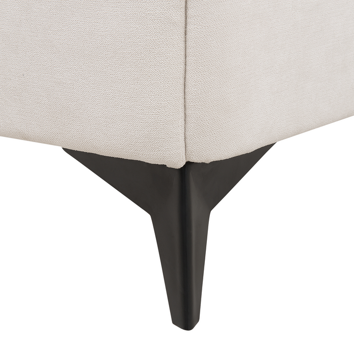 Beliani-MELLE -Tweepersoonsbed-Lichtbeige-160 x 200 cm-Chenille