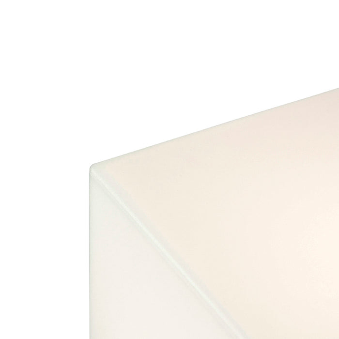 QAZQA Buiten vloerlamp zwart IP44 met witte kap vierkant - Virginia