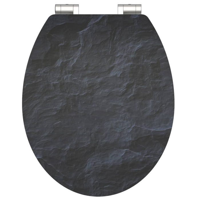 SCHÜTTE Toiletbril met soft-close BLACK STONE MDF hoogglans