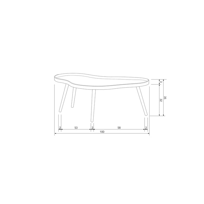 WOOOD Mae Bijzettafel - Alpaca