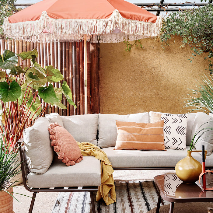 by fonQ basic Tassel Parasol Ø 200 cm - Terra