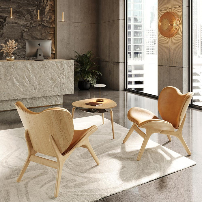 Umage Clava Up Wood Large houten wandlamp naturel - Ø 49 cm