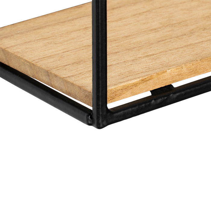 QAZQA Wandlamp hiso - Zwart - Industrieel - L 36cm