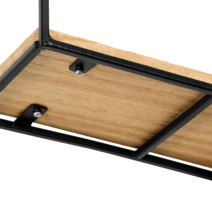 QAZQA Wandlamp hiso - Zwart - Industrieel - L 36cm