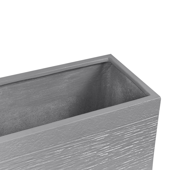 Beliani - MYRA - Plantenbak - Grijs - 60 cm - Klei-vezelmengsel