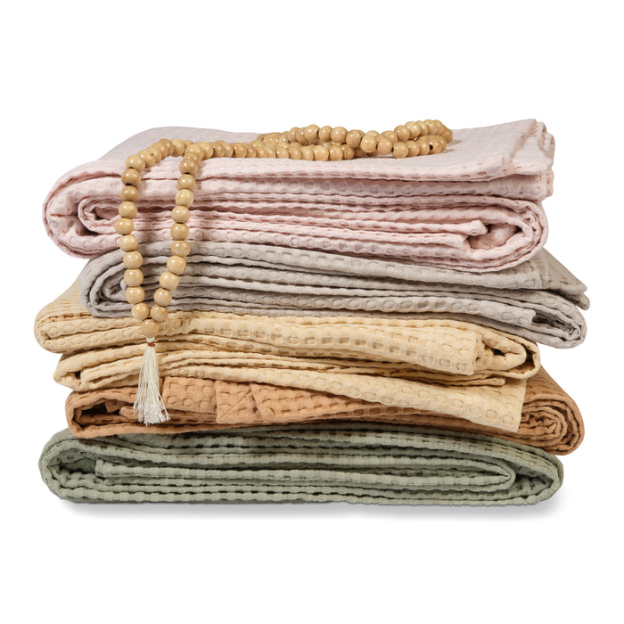 Vandyck Home Pique Sprei 270 x 250 cm - Light Olive