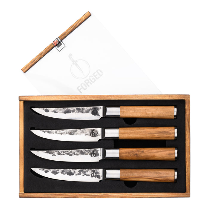 Forged Olive Forged Steakmessen 4 st.