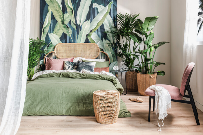 Art for the Home Fotobehang - Leaves Green - Blauw|Groen - 280x200cm