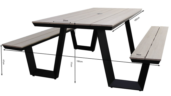 4 Seizoenen Tuinmeubelen Coffee Bay Picknicktafel (wood)