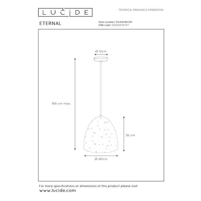 Lucide ETERNAL Hanglamp - Grijs
