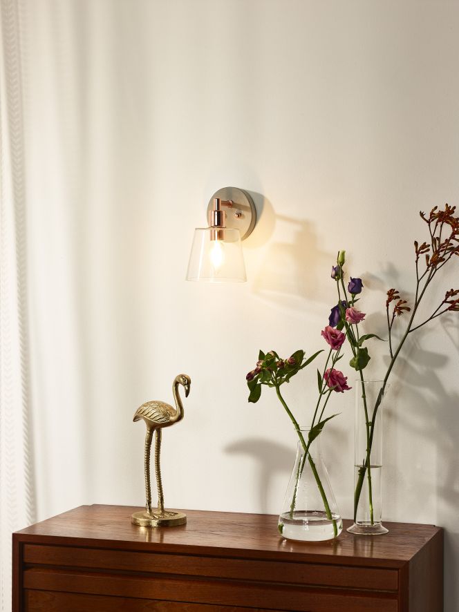 Lucide VITRI Wandlamp 1xE14 - Koper