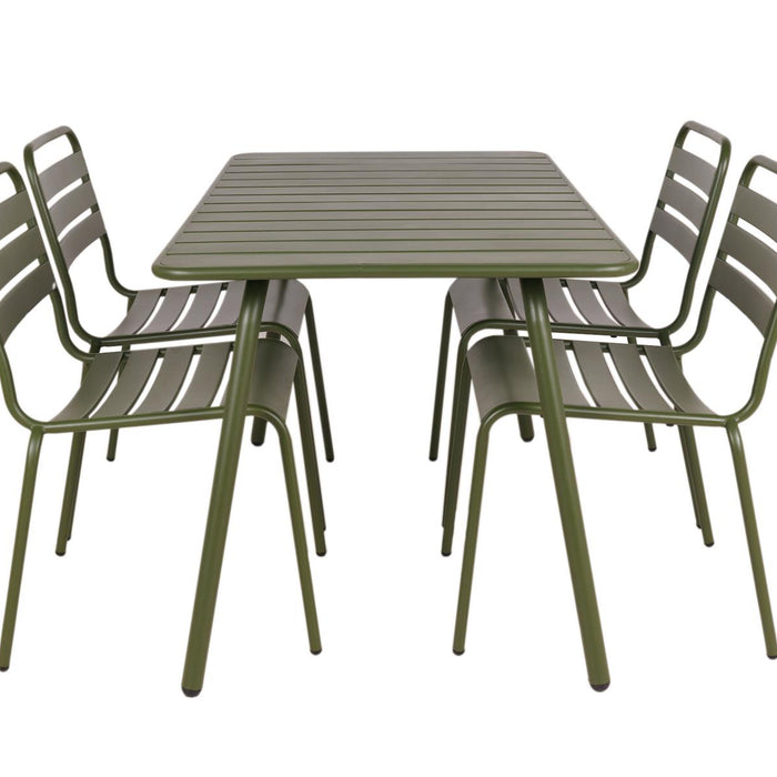 Metalen tuinset Max olijfgroen 150 cm