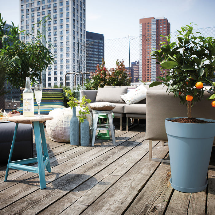 Elho Loft Urban Round High Bloempot 35 cm Blauw