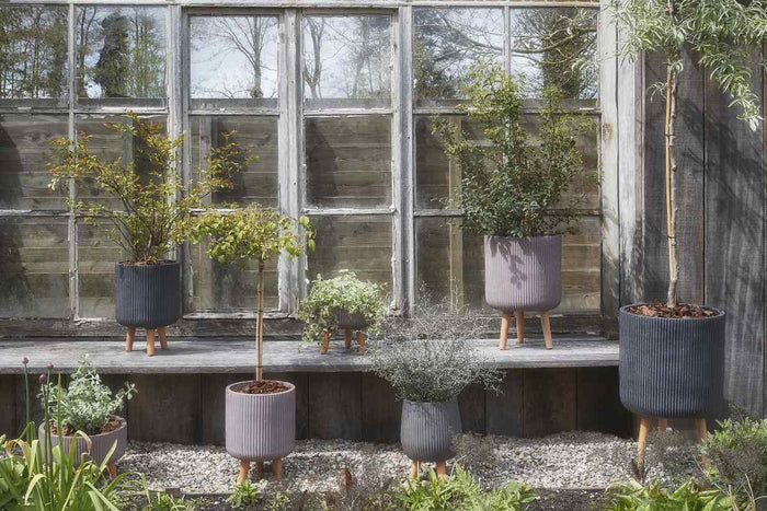 Mica Decorations Nuovo Plantenbakken - H64xØ37 cm - Magnesium - Taupe