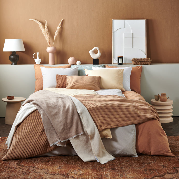 Vandyck Washed Cotton Dekbedovertrek 240 x 200/220 cm - Smoke Green