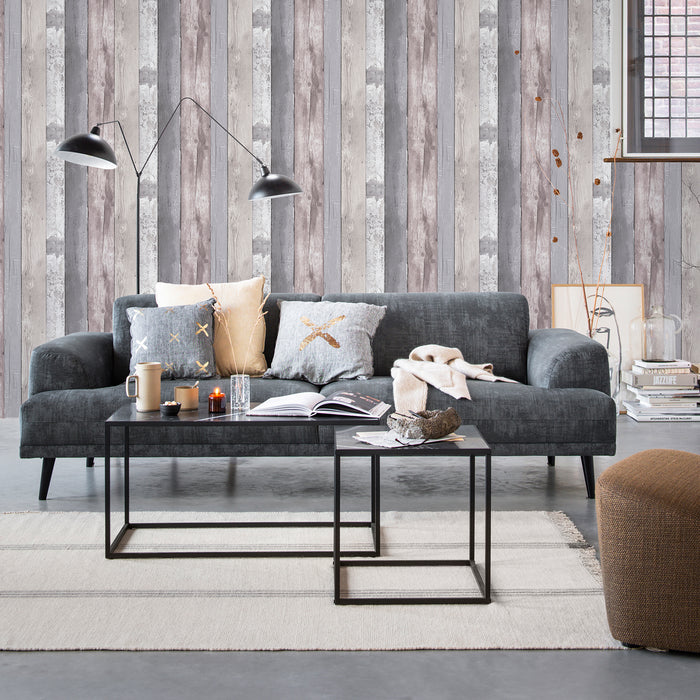 vtwonen - Vliesbehang - Woodland - Grijs - 10mx53cm