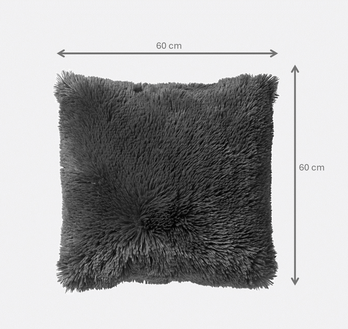 Dutch Decor kussenhoes FLUFFY - 60x60 cm Tobacco Brown