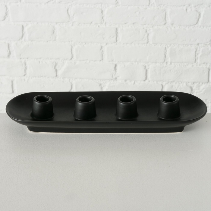 Dulaire Kandelaar Zwart 4 kaarsen - 34 cm