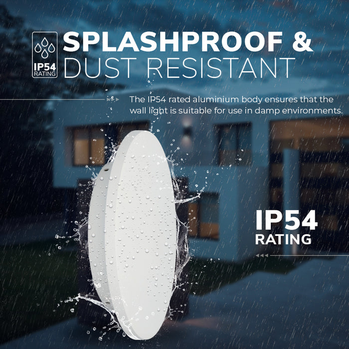 HOFTRONIC Casper XL LED Wandlamp Wit IP54 voor binnen en buiten