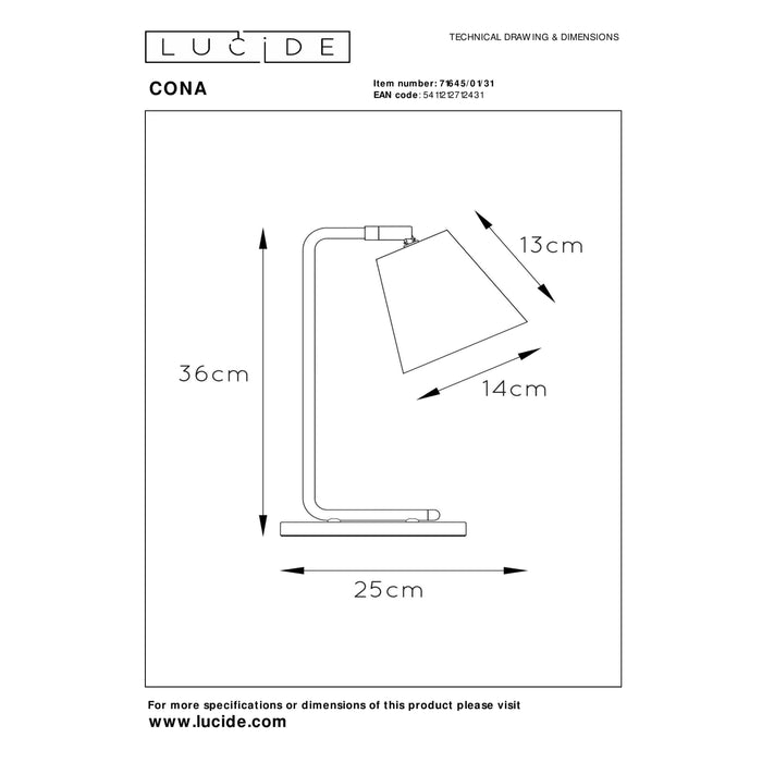Lucide CONA Tafellamp - Wit