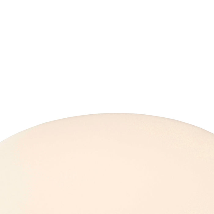 QAZQA Buiten vloerlamp zwart met witte kap IP65 25 cm - Virginia