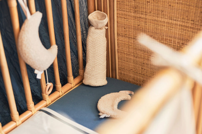 Jollein hoeslaken blauw (60 centimeter x 120 centimeter)