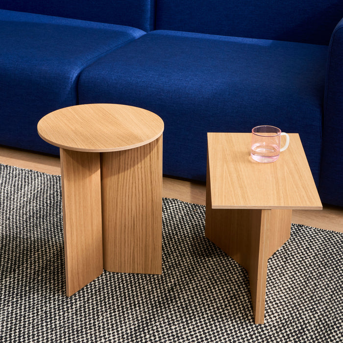 HAY Slit Table Wood Round Bijzettafel - Ø 35 cm - Oak