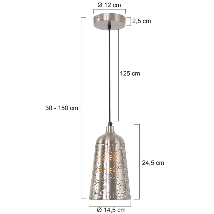 Mexlite Tazar Hanglamp RVS