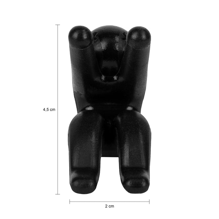 Krumble Pannendekselhouder - mannetje - Zwart