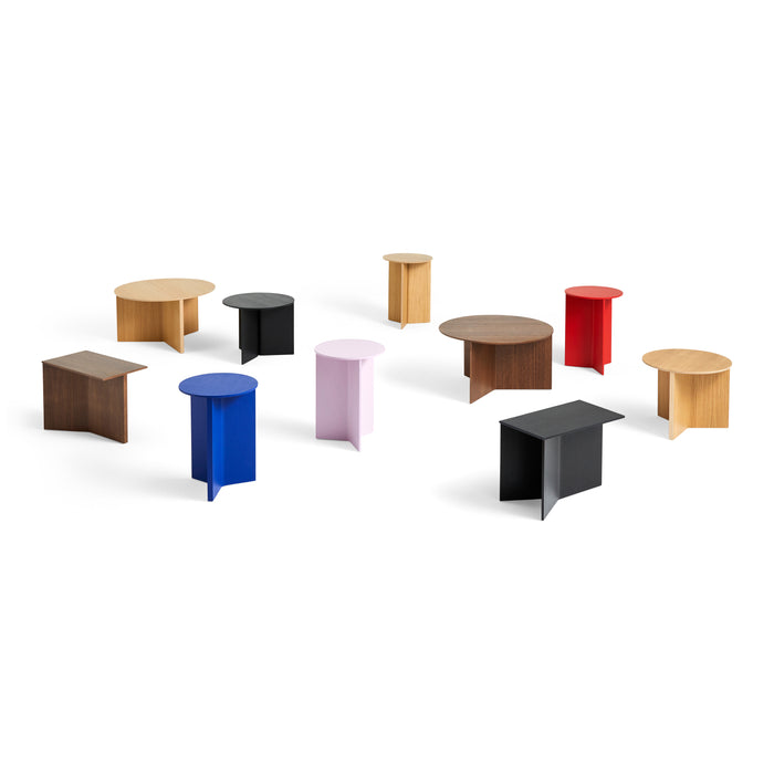 HAY Slit Table Wood Round Bijzettafel - Ø 35 cm - Zwart