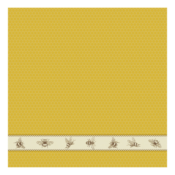DDDDD theedoek Bees - 60x65cm - Geel - 6 stuks