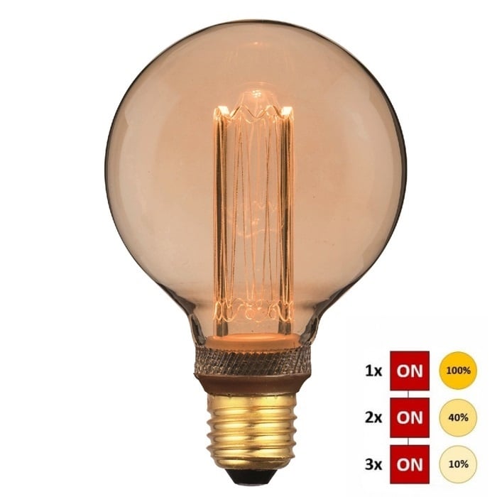 Freelight Freelight Led Lamp Gold Ø 95mm 4.3 Watt incl. 3-Step Dimmer