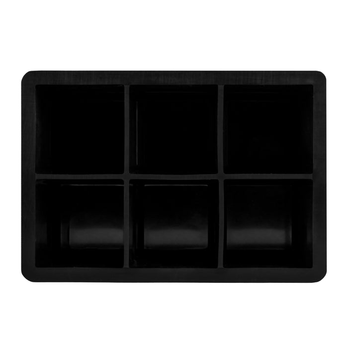 Krumble Ijsblokjesvorm - 6 ijsblokken - Silicoon - Zwart