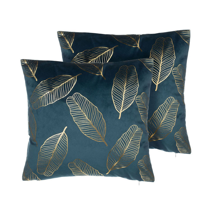 Beliani-FREESIA -Sierkussen set van 2-Blauw-45 x 45 cm-Fluweel