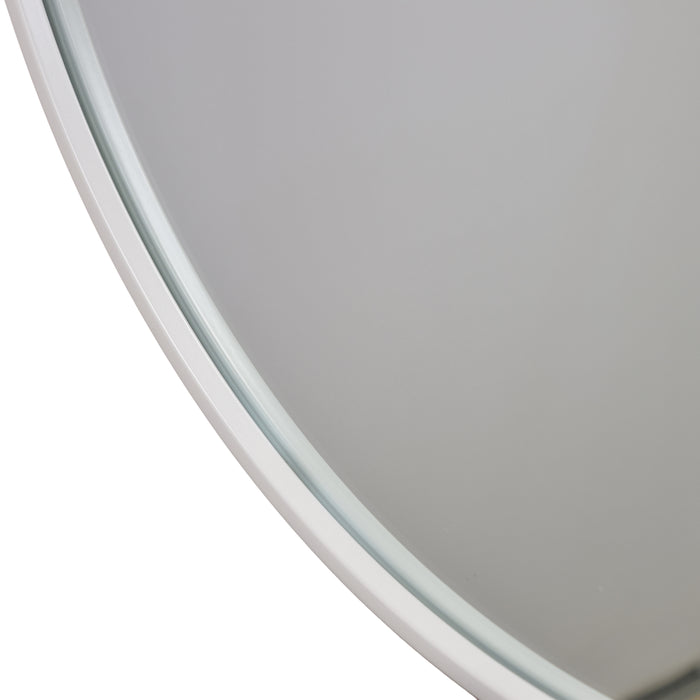 Fragix Boston wandspiegel rond - Wit - Metaal - Ø75cm