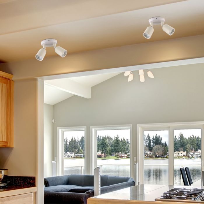 V-tac VT-897 2x GU10 Plafond spot - Wit - verstelbaar