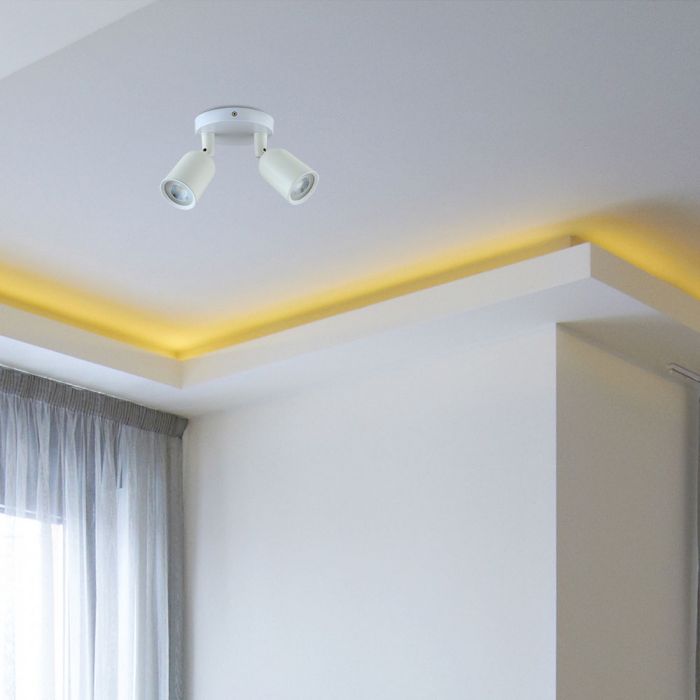 V-tac VT-897 2x GU10 Plafond spot - Wit - verstelbaar