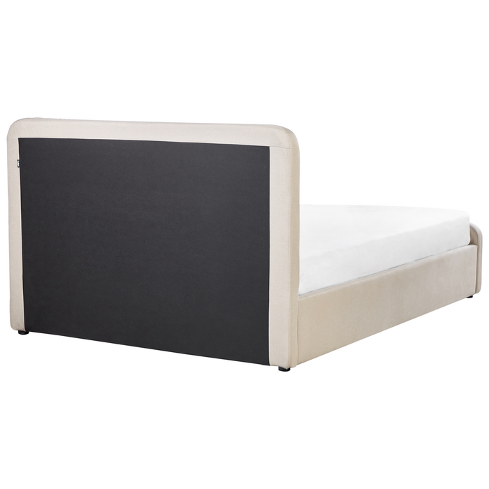 Beliani-RENNES -Bed met opbergruimte-Beige-140 x 200 cm-Polyester