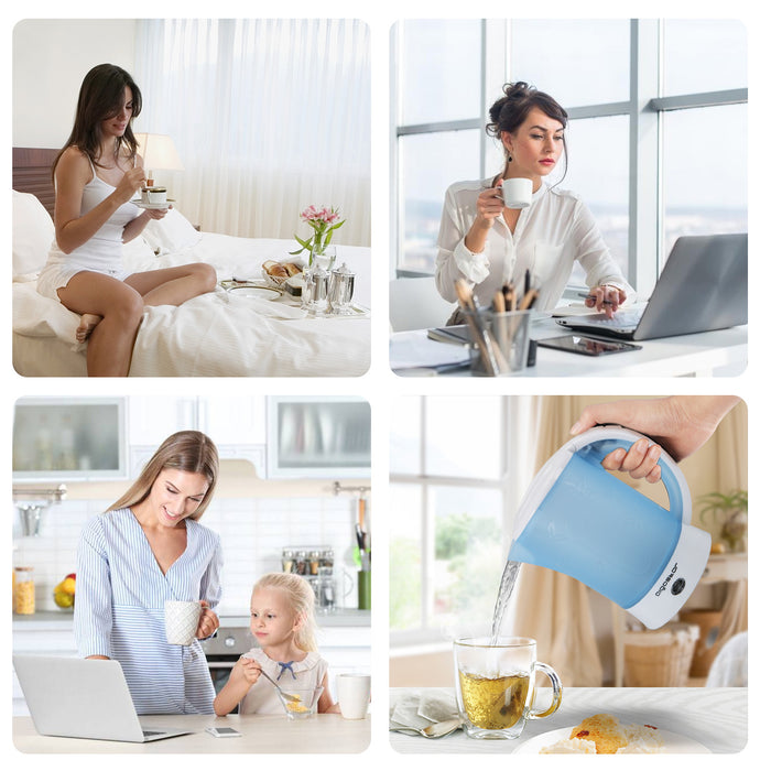 Aigostar Walking Drip 30JQK – Reis Waterkoker - Blauw|Wit