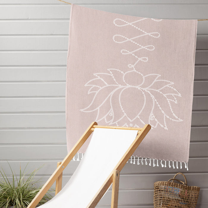 Seahorse Hamamdoek Lotus - 90 x 180 cm - Roze