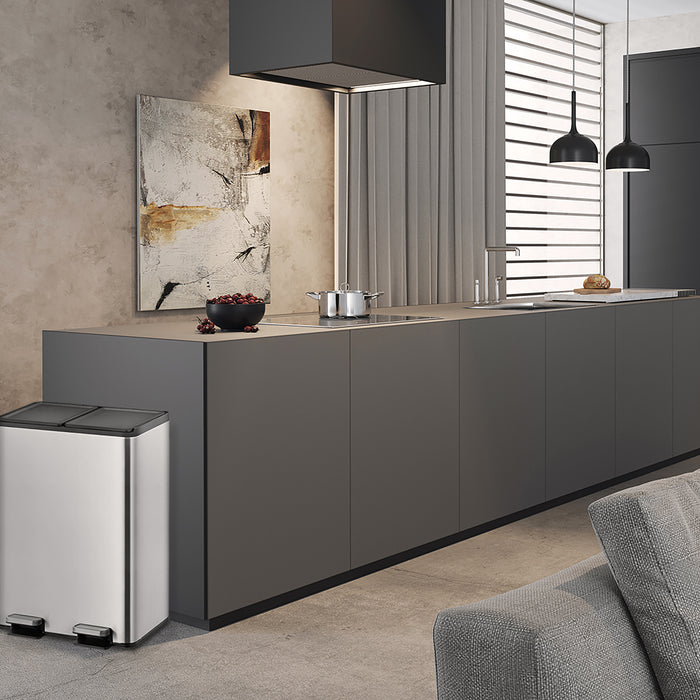 EKO Essential Recycler Pedaalemmer 40 Liter (20+20L) - RVS