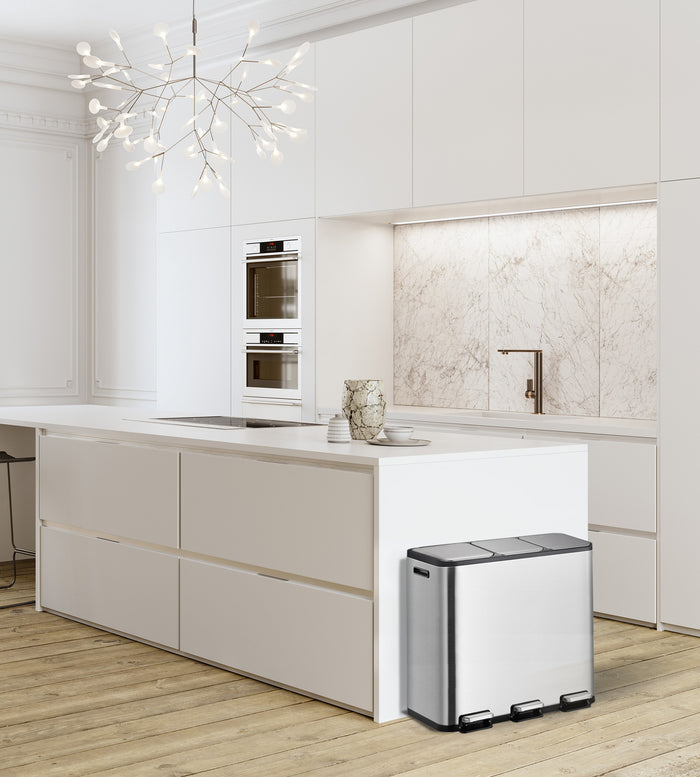 EKO EcoCasa II Recycler Pedaalemmer 45 Liter (3x15L) - RVS