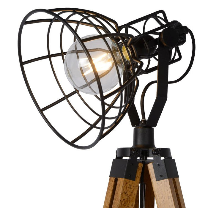 Lucide JOSHUA Vloerlamp 1xE27 - Zwart