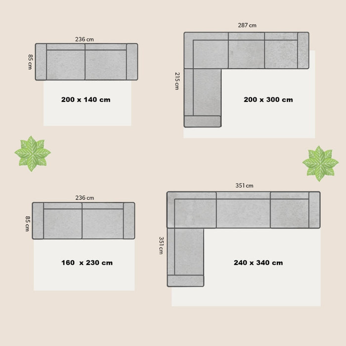 Tier - Vintage Vloerkleed Manami Groen met franjes